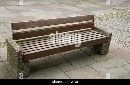 Bench on a square at Goslar, Germany Stock Photo