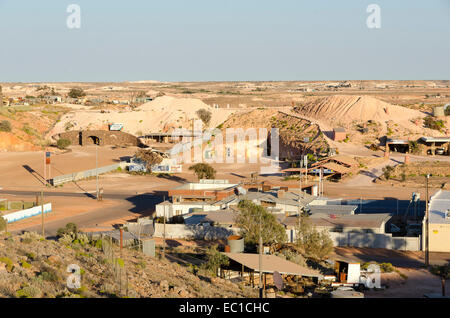 View over town centre, Coober Pedy, South Australia Stock Photo