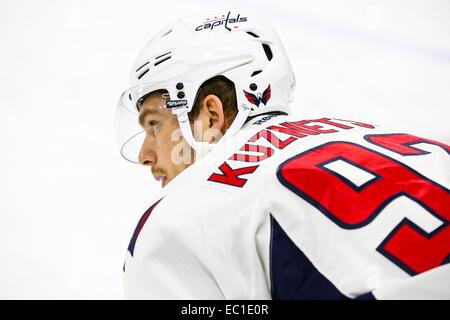 Raleigh, North Carolina, USA. 4th Dec, 2014. Washington Capitals center Evgeny Kuznetsov (92) during the NHL game between the Washington Capitals and the Carolina Hurricanes at the PNC Arena. The Washington Capitals defeated the Carolina Hurricanes 2-1. © Andy Martin Jr./ZUMA Wire/Alamy Live News Stock Photo