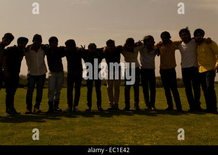 indian boys group crowds park Stock Photo - Alamy