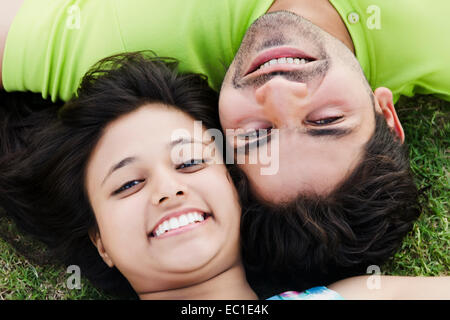 indian Beautiful couple park Romance Stock Photo - Alamy