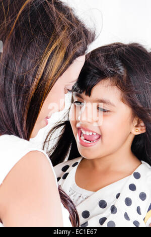 indian Mother Child Care Stock Photo