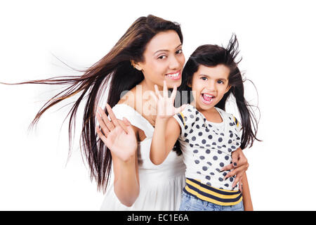 indian Mother Child Care Stock Photo