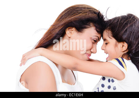 indian Mother Child Care Stock Photo