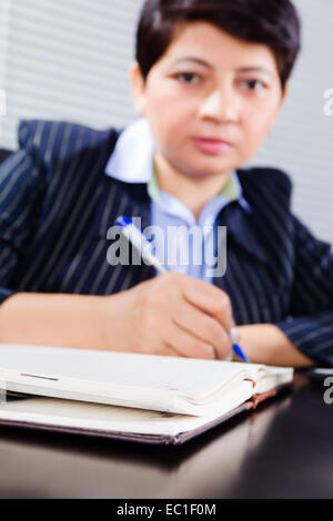 1 indian Business Woman office Working Stock Photo