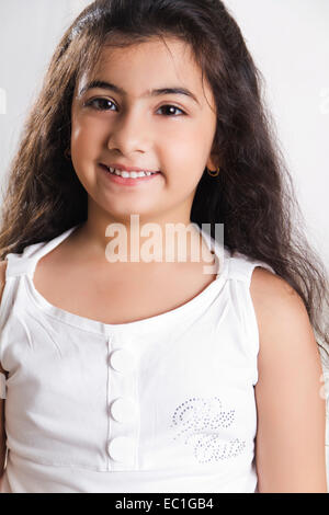 indian Beautiful child pose Stock Photo