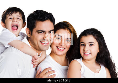 indian Parents with  children fun Stock Photo