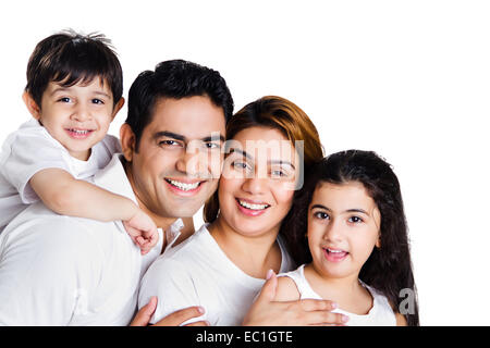 indian Parents with  children fun Stock Photo