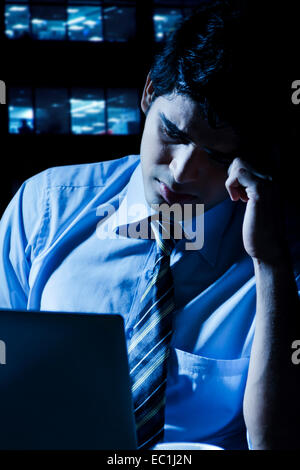 indian Business man working Stock Photo