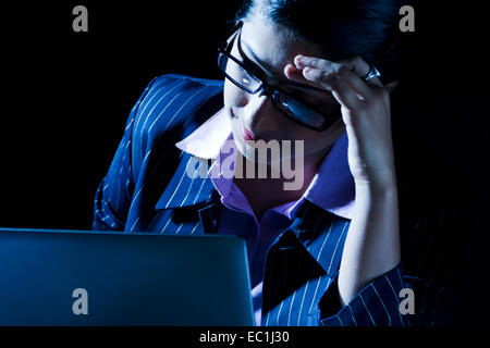 indian Business Woman working Stock Photo