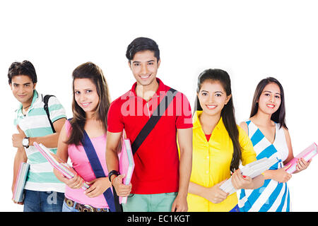 indian College Friends Students Stock Photo