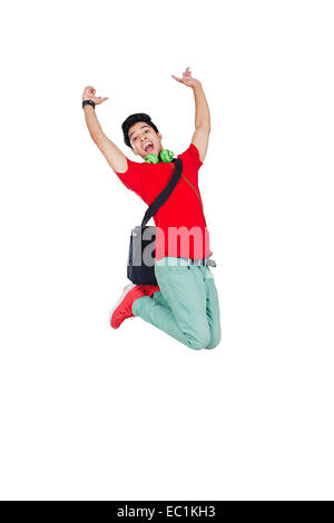 indian college boy Student fun Stock Photo