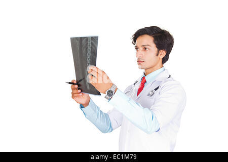 one indian Doctor X-Ray Report Stock Photo