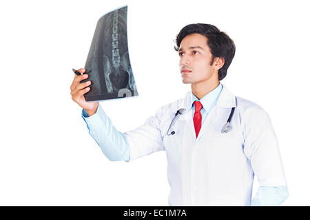 one indian Doctor X-Ray Report Stock Photo