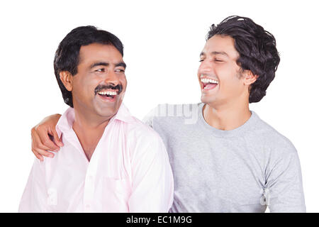 indian Family  Father with son Stock Photo