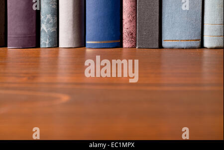 a detail of books in the bookshelf Stock Photo