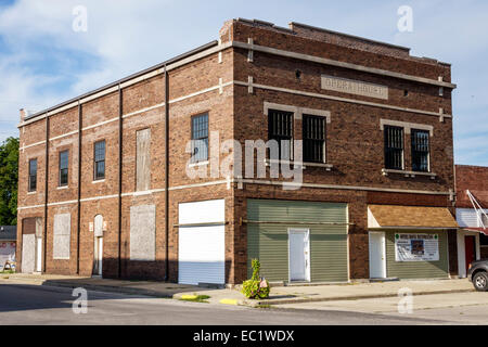 Illinois Farmersville,historic highway Route 66,Opera House,building,small town,IL140902100 Stock Photo