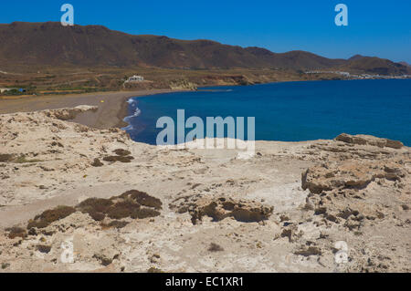 Cabo de Gata, Los Escullos, Playa del Arco, El Arco Beach, Cabo de Gata-Nijar Natural Park, Almeria, Andalusia, Spain, Europe Stock Photo