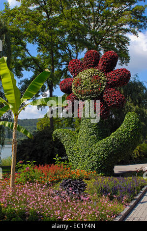 Flowers sculpture, Mainau, Flower Island, Lake Constance, Bodensee, Baden-Wuerttemberg Stock Photo
