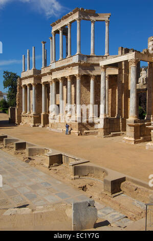 Roman theatre, Merida, Badajoz province, Extremadura, Spain, Europe Stock Photo