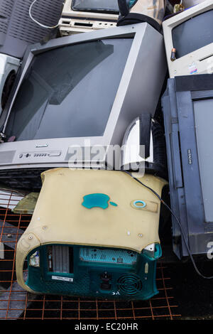 A pile of electrical waste. Stock Photo