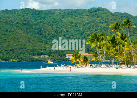 Dominikanische Republik, Halbinsel Samana, Santa Barbara de Samana, Insel Cayo Levantado (Bacardiinsel) Stock Photo