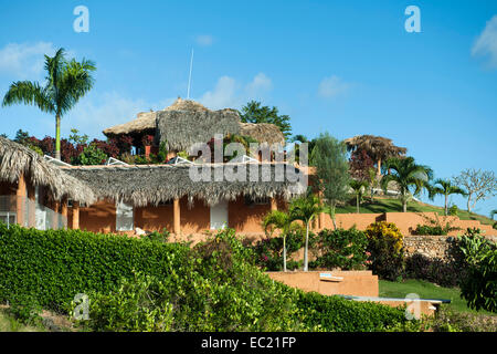 Dominikanische Republik, Halbinsel Samana, Los Galeras, Restaurant El Monte Azul bei der Siedlung Guazuma Stock Photo