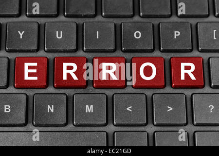 ERROR red word on keyboard, problem concept Stock Photo