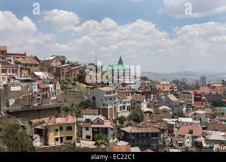 A view over buildings in Antananarivo Madagascar Stock Photo