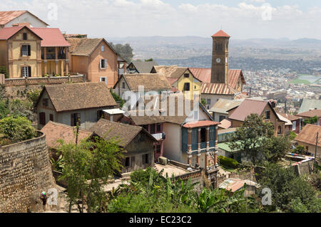 A view over buildings in Antananarivo Madagascar Stock Photo