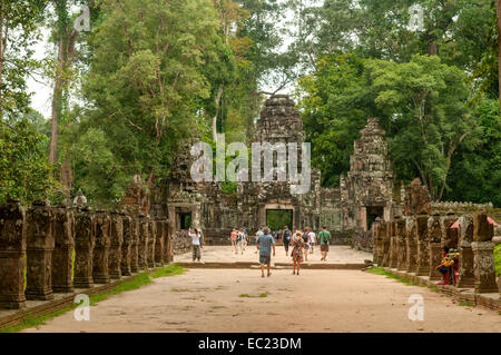 Entrance Gate to Preah Khan, Siem Reap, Cambodia Stock Photo