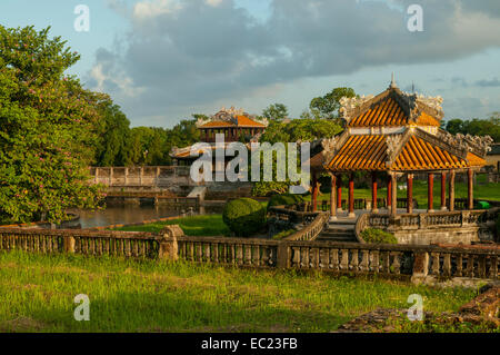 Meditation Pavilion in Imperial Citadel, Hue, Vietnam Stock Photo