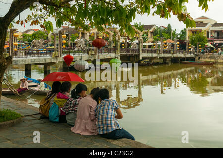 Riverside in Old Quarter, Hoi An, Vietnam Stock Photo