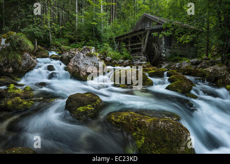 Old Mill, Golling Waterfall, District Hallein, Salzburg, Austria Stock Photo