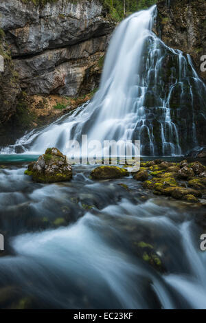 Gollinger Wasserfall falls, Hallein District, Salzburg, Austria Stock Photo