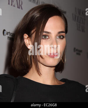 New York, New York, USA. 7th Dec, 2014. Actress SOPHIE AUSTER attends the New York premiere of 'A Most Violent Year' held at the Florence Gould Hall. © Nancy Kaszerman/ZUMAPRESS.com/Alamy Live News Stock Photo
