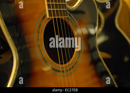 Steel string acoustic guitar Stock Photo