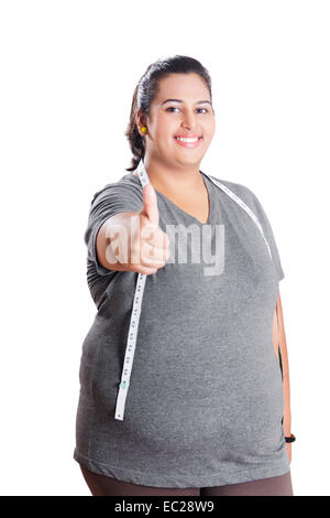 indian Obese  Lady Weight loss Stock Photo