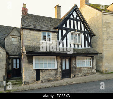 Westhaven House, New Street, Painswick 15th century Timber framed house was the Post Office Stock Photo