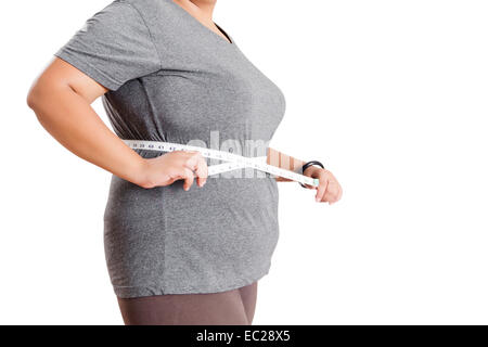 indian Obese  Lady Weight  Loss problem Stock Photo
