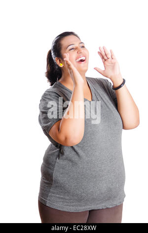 Lady Fat Fun indian Obese Lady fun Stock Photo - Alamy