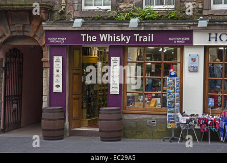 The Whisky Trail shop, Edinburgh, Scotland Stock Photo