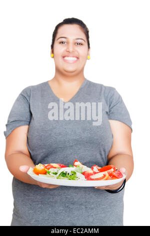 indian Obese Lady Dieting fat Control Stock Photo - Alamy