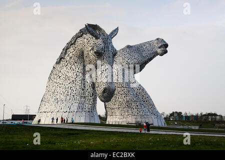 Kelpies Helix Park Falkirk Grangemouth Stock Photo