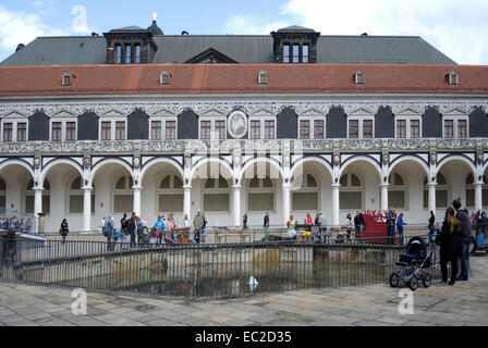 Stable court in the Residential palace of Dresden. Stock Photo