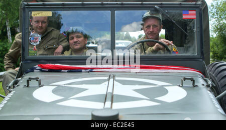 The 70th Anniversary of the Normandy Landings, atmosphere at Pegasus Bridge  Featuring: Atmosphere Where: Caen, United Kingdom When: 05 Jun 2014 Stock Photo