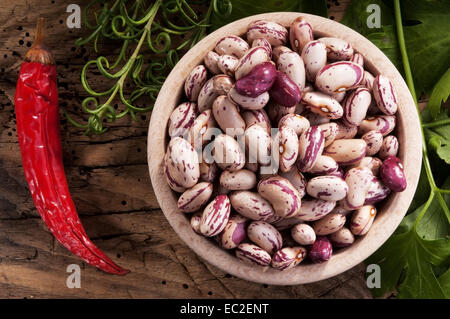 Vegetables in a basket, ready for a soup. set of flavors for seasoning Stock Photo