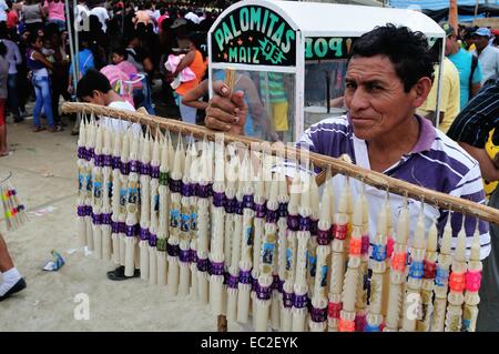 Candles - Señor Cautivo de Ayabaca peregrination in CORRALES. Department of Tumbes .PERU Stock Photo