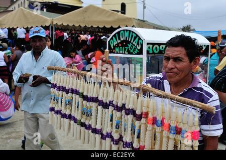 Candles - Señor Cautivo de Ayabaca peregrination in CORRALES. Department of Tumbes .PERU Stock Photo