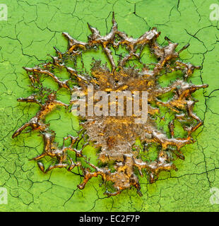 Metal drop splash in hardened state Stock Photo